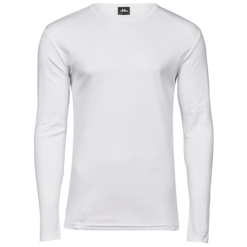 T-shirt manches longues homme épais en coton interlock, 220 g/m²