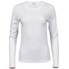 T-shirt manches longues femme épais en coton interlock, 220 g/m²