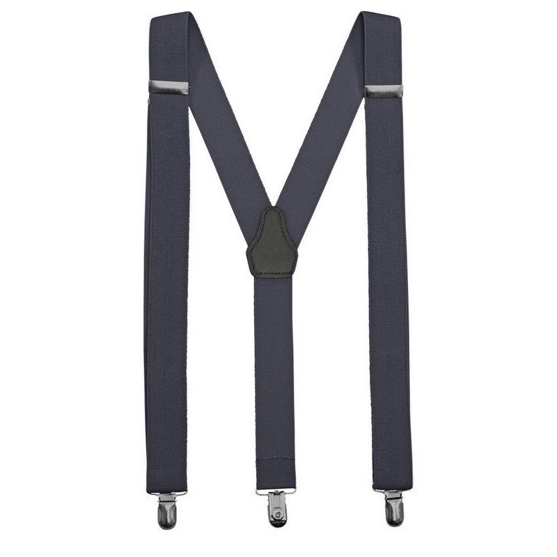 Bretelles élastiquées avec 3 pinces d'ajustement métalliques, 98 g/m²