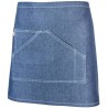 Tablier en denim court sans bavette, 2 poches avant, 260 g/m²