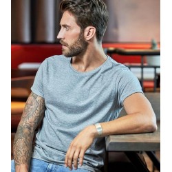 T-shirt homme décontracté manches courtes retroussées, 160 g/m²