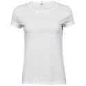 T-shirt femme décontracté manches courtes retroussées, 160 g/m²