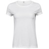 T-shirt femme décontracté manches courtes retroussées, 160 g/m²