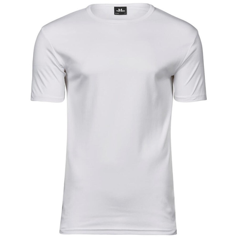 T-shirt homme épais en coton interlock compacte lavable à 60°C, 220 g/m²