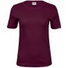 T-shirt femme épais en coton interlock compacte lavable à 60°C, 220 g/m²