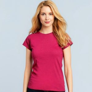 T-shirt femme manches courtes en coton ringspun softstyle, 150 g/m²