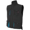 Bodywarmer, gilet matelassé coupe-vent bicolore 7 poches, 220 g/m²