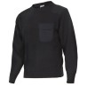 Pull épais col rond anti-peluche en acrylique, 190 g/m²