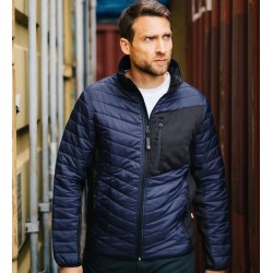 Veste légère matelassée, empiècement softshell sur la poitrine, 150 g/m²