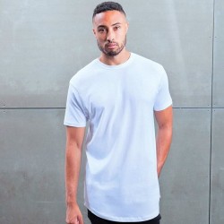 T-shirt homme effet slub en coton bio, coupe longue et ample, 150 g/m²