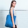 Tote bag, sac shopping denim en coton bio avec soufflet