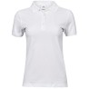 Polo femme en coton peigné ringspun, lavable à 60°C, 215 g/m²