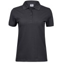 Polo femme en coton peigné ringspun, lavable à 60°C, 215 g/m²