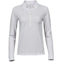 Polo stretch pour femme en coton et élasthanne, coupe cintrée