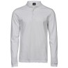 Polo stretch pour homme en coton et élasthanne, coupe ajustée