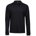 Polo stretch pour homme en coton et élasthanne, coupe ajustée