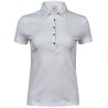 Polo femme épais en coton pima, coupe ajustée, 220 g/m²