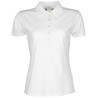 Polo femme stretch en coton ringspun, col plat en lycra, 215 g/m²