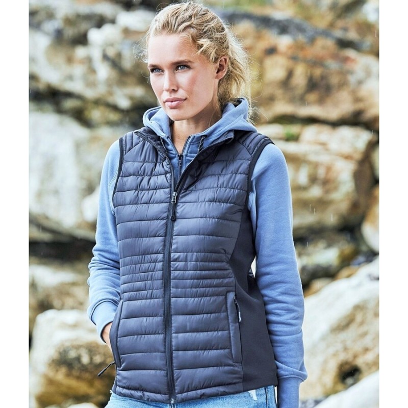 Bodywarmer d'extérieur pour femme hydrofuge et cintré