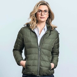 Doudoune femme à capuche amovible avec rembourrage éco-responsable
