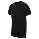 T-shirt délavé col rond manches courtes en coton, 160 g/m²