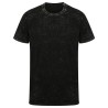 T-shirt délavé col rond manches courtes en coton, 160 g/m²