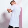 T-shirt manches courtes homme long, dos encore plus long en coton, 140 g/m²