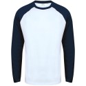 T-shirt baseball à manches longues pour homme en coton, 140 g/m²