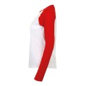 T-shirt baseball à manches longues pour femme en coton, 140 g/m²