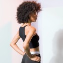Débardeur femme court cropped-top, dos et avant style nageur, 190 g/m²