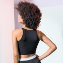 Débardeur femme court cropped-top, dos et avant style nageur, 190 g/m²