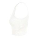 Débardeur femme court cropped-top, dos et avant style nageur, 190 g/m²