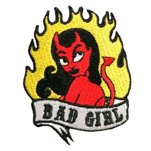 Petit patch brodé thermocollant DIABLESSE BAD GIRL