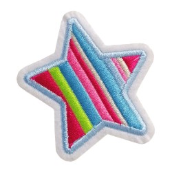 Petit patch brodé thermocollant ETOILE ARC EN CIEL