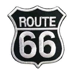 Petit patch brodé thermocollant PANNEAU USA ROUTE 66