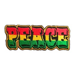 Petit patch brodé thermocollant PEACE RASTA