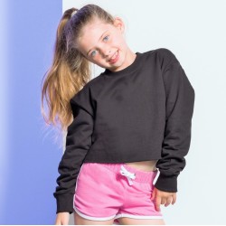 Sweat loose et court décontracté pour fille, 280 g/m²