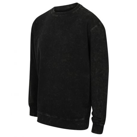 Sweatshirt délavé unisexe à col rond oversize, manches montées, 250 g/m²