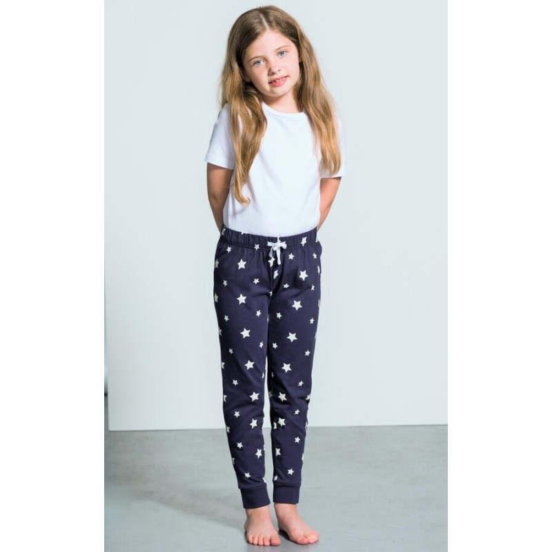 Pantalon de détente enfant, taille élastiquée et cordon de serrage, 180 g/m²