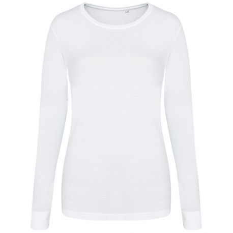 T-shirt femme Triblend manches longues doux et moderne, "No Label", 160 g/m²