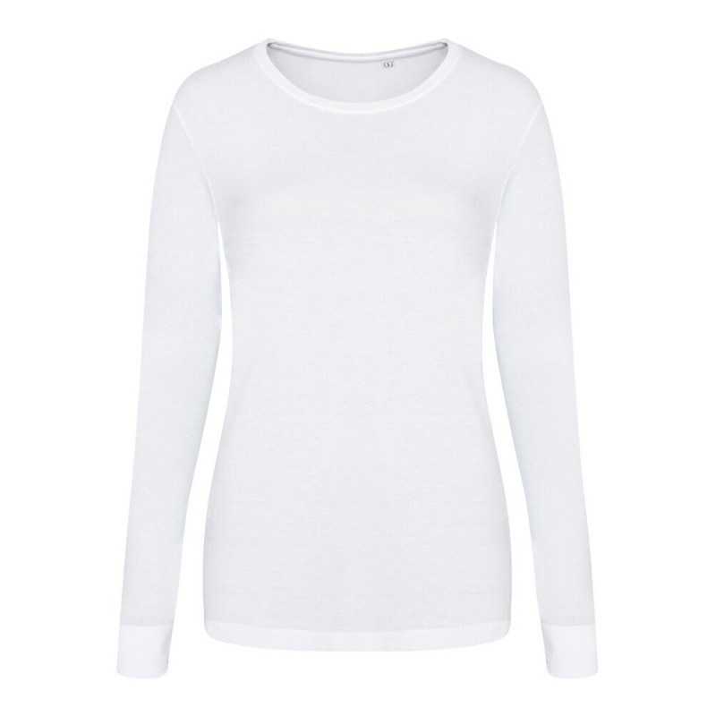 T-shirt femme Triblend manches longues doux et moderne, "No Label", 160 g/m²