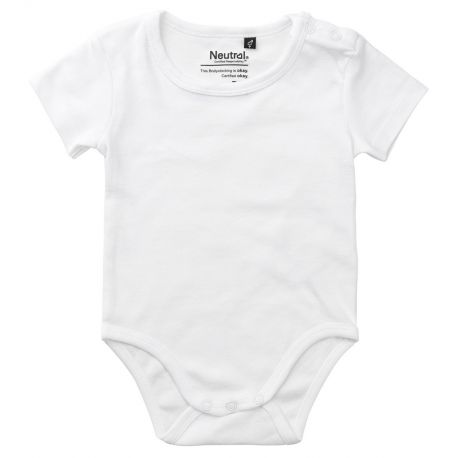 Body bébé manches courtes en coton BIO certifié commerce équitable, 220 g/m²