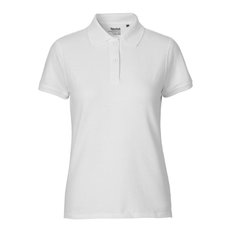 Polo piqué femme manches courtes en coton BIO certifié commerce équitable, 235 g/m²