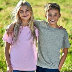 T-shirt enfant manches courtes en coton BIO certifié commerce équitable, 155 g/m²