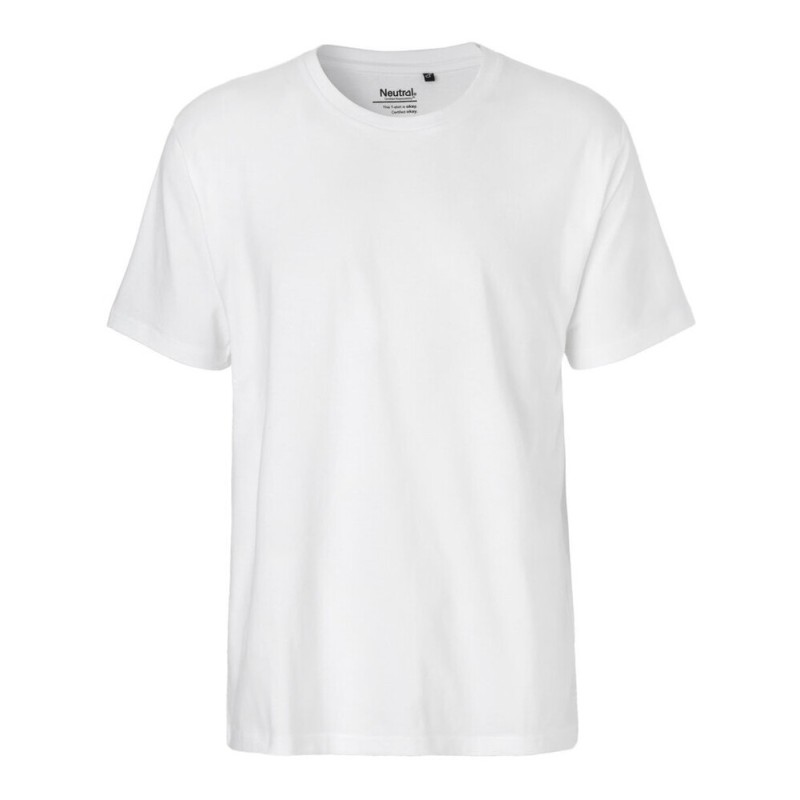 T-shirt homme épais en coton BIO certifié commerce équitable, 185 g/m²