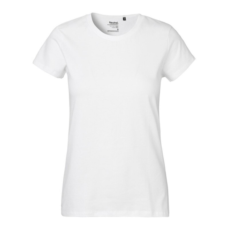 T-shirt femme épais en coton BIO certifié commerce équitable, 185 g/m²