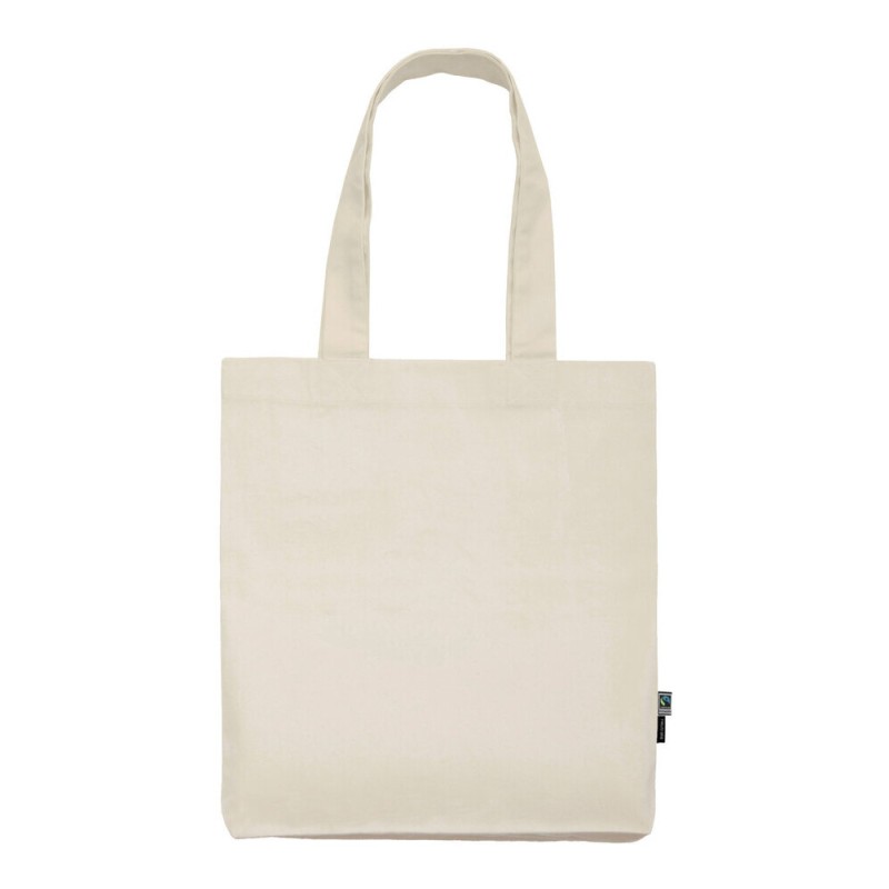 Sac shopping épais en coton BIO brossé certifié commerce équitable, 210 g/m²