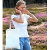 Tote bag, sac fin anses longues en coton BIO certifié commerce équitable, 120 g/m²