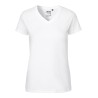 T-shirt femme col V moderne en coton BIO commerce équitable, 155 g/m²