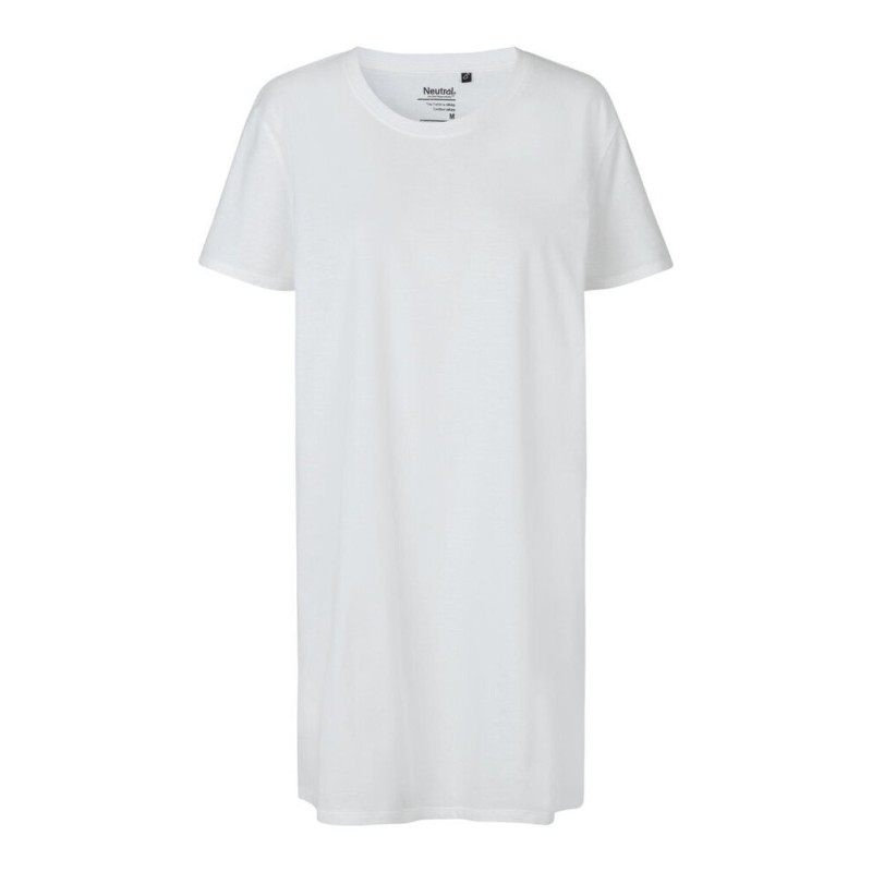 T-shirt femme coupe extra longue en coton BIO commerce équitable, 155 g/m²